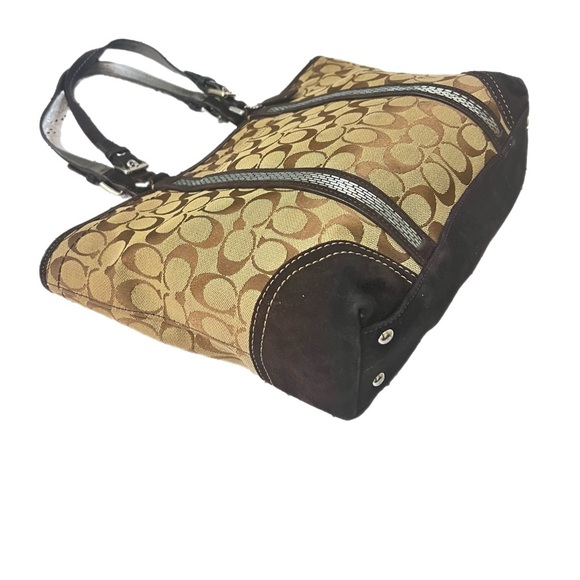 Coach Brown #8K52  Black Signature Tote - Picture 8 of 8